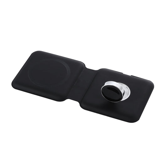 Fekete 2in1 Pocket vezeték nélküli töltőpad - iPhoneStyle.hu